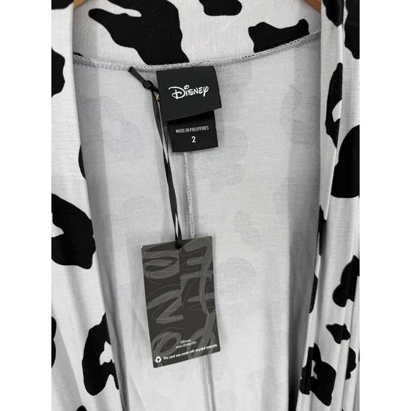 Torrid Disney Minnie Mouse Leopard Print Open Front Cardigan Gray Black Womens 2 - Picture 3 of 10